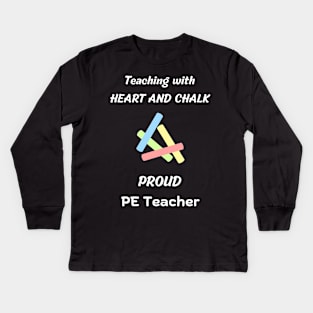 pe teacher / physical education teacher gift idea design Kids Long Sleeve T-Shirt